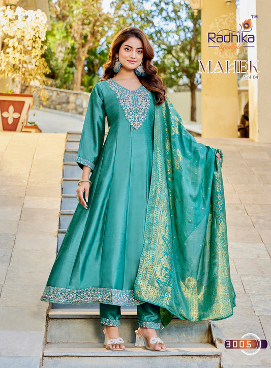 Embroidery Kurti Pant And Dupatta